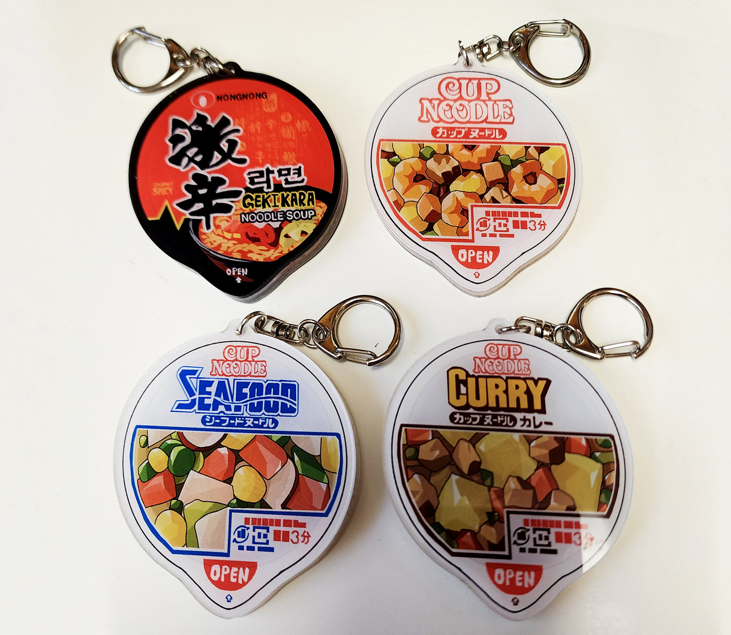 Cup Noodle Acrylic Shaker Charms