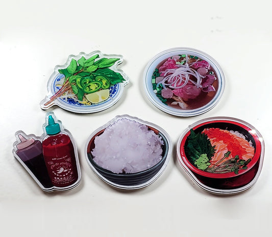 Acrylic Food Magnets Series 1